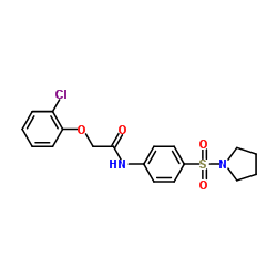 2-(2-Chlorophenoxy)-N-[4-(1-pyrrolidinylsulfonyl)phenyl]acetamide结构式