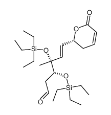 (3R,4R,5E)-4-methyl-6-[(2R)-6-oxo-3,6-dihydro-2H-pyran-2-yl]-3,4-bis[(triethylsilyl)oxy]hex-5-enal Structure