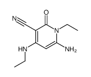 6-amino-1-ethyl-4-ethylamino-2-oxo-1,2-dihydro-pyridine-3-carbonitrile Structure