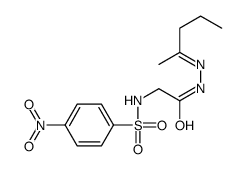 2-[(4-nitrophenyl)sulfonylamino]-N-(pentan-2-ylideneamino)acetamide结构式