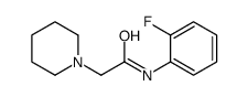 N-(2-fluorophenyl)-2-piperidin-1-ylacetamide结构式