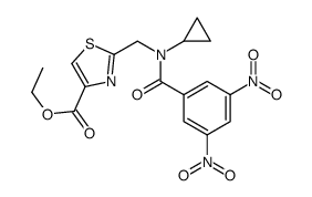 ethyl 2-[[cyclopropyl-(3,5-dinitrobenzoyl)amino]methyl]-1,3-thiazole-4-carboxylate结构式