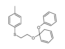 1-methyl-4-[2-(1-phenoxycyclohexa-2,4-dien-1-yl)oxyethylsulfanyl]benzene Structure