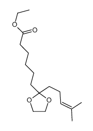 ethyl 6-[2-(4-methylpent-3-enyl)-1,3-dioxolan-2-yl]hexanoate Structure