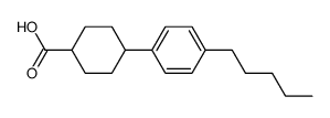 4-(4-Pentyl-phenyl)-cyclohexanecarboxylic acid结构式