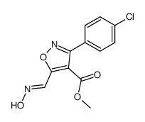 methyl 3-(4-chlorophenyl)-5-((hydroxyimino)methyl)isoxazole-4-carboxylate Structure