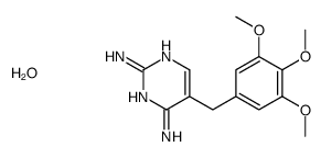 2,4-Pyrimidinediamine, 5-((3,4,5-trimethoxyphenyl)methyl)-, monohydrat e Structure