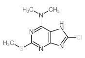 8-chloro-N,N-dimethyl-2-methylsulfanyl-5H-purin-6-amine结构式