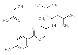 BENZOIC ACID, p-AMINO-, 2-(1-ISOBUTYL-3-METHYLBUTYLAMINO)BUTYL ESTER, GLYCOLATE结构式