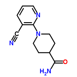 1-(3-Cyano-2-pyridinyl)-4-piperidinecarboxamide结构式