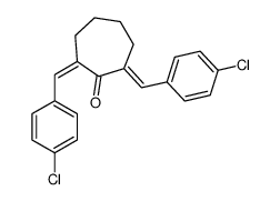 2,7-bis[(4-chlorophenyl)methylidene]cycloheptan-1-one Structure