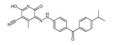 (5Z)-4-methyl-2,6-dioxo-5-[[4-(4-propan-2-ylbenzoyl)phenyl]hydrazinylidene]pyridine-3-carbonitrile结构式