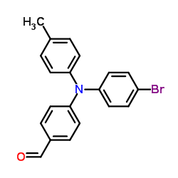 4-[(4-溴苯基)(对甲苯基)氨基]苯甲醛结构式
