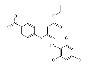 ethyl 3-[(4-nitrophenyl)amino]-3-[(2,4,6-trichlorophenyl)hydrazono]propionate Structure