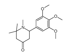 1,2,2-trimethyl-6-(3,4,5-trimethoxyphenyl)piperidin-4-one结构式