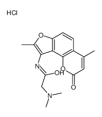 Acetamide, 2-dimethylamino-N-(4,8-dimethyl-2-oxo-2H-furo(2,3-h)-1-benz opyran-9-yl)-, hydrochloride Structure