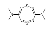 3,7-bis(dimethylamino)-1,5-dithia-2,4,6,8-tetrazocine结构式