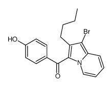 (1-bromo-2-butylindolizin-3-yl)-(4-hydroxyphenyl)methanone Structure