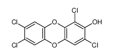 2-hydroxy-1,3,7,8-tetrachlorodibenzo-4-dioxin结构式