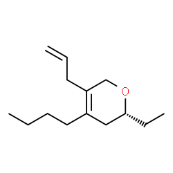 2H-Pyran,4-butyl-2-ethyl-3,6-dihydro-5-(2-propenyl)-,(2R)-(9CI) structure