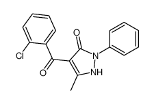 4-(2-chlorobenzoyl)-5-methyl-2-phenyl-1H-pyrazol-3-one结构式