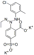 dipotassium 2-[3-(5-chloro-2-tolyl)-1-ethyltriazen-2-yl]-5-sulphonatobenzoate结构式