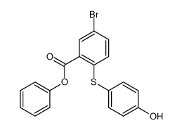 phenyl 5-bromo-2-(4-hydroxyphenyl)sulfanylbenzoate结构式