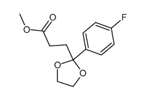 3-[2-(4-fluorophenyl)-[1,3]dioxolan-2-yl]propionic acid methyl ester Structure