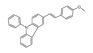 3-[2-(4-methoxyphenyl)ethenyl]-9-phenylcarbazole结构式