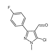 5-CHLORO-3-(4-FLUOROPHENYL)-1-METHYL-1H-PYRAZOLE-4-CARBOXALDEHYDE结构式