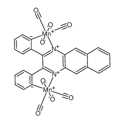 bis(tetracarbonylmanganese(I))[(2,3-diphenyl-κC1',κC1'')(benzo[g]quinoxaline-κN,κN')] Structure