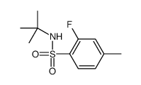 N-tert-butyl-2-fluoro-4-methylbenzenesulfonamide Structure