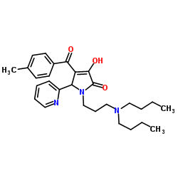 1-[3-(Dibutylamino)propyl]-3-hydroxy-4-(4-methylbenzoyl)-5-(2-pyridinyl)-1,5-dihydro-2H-pyrrol-2-one Structure