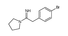 2-(4-bromophenyl)-1-pyrrolidin-1-ylethanimine结构式