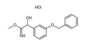 methyl (3-benzyloxy)mandelimidate hydrochloride Structure