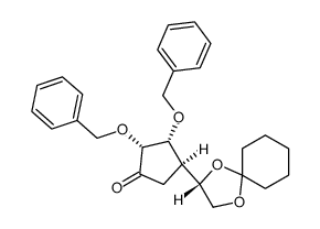 (2R,3R,4R)-2,3-bis(benzyloxy)-4-[(2S)-1,4-dioxaspiro[4.5]dec-2-yl]cyclopentanone Structure