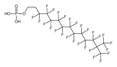 3,3,4,4,5,5,6,6,7,7,8,8,9,9,10,10,11,11,12,12,13,14,14,14-tetracosafluoro-13-(trifluoromethyl)tetradecyl dihydrogen phosphate结构式