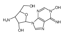 (2R,3R,4S,5S)-4-amino-2-(1-hydroxy-6-iminopurin-9-yl)-5-(hydroxymethyl)oxolan-3-ol Structure