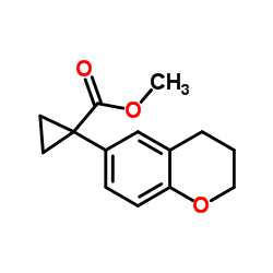 Methyl 1-(3,4-dihydro-2H-chromen-6-yl)cyclopropanecarboxylate结构式