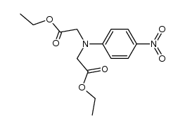 [ethoxycarbonylmethyl-(4-nitrophenyl)amino]acetic acid ethyl ester Structure