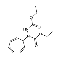 1-[N,N'-Diaethoxycarbonyl-hydrazino]-cycloheptatrien结构式