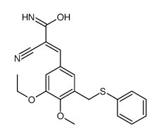 (E)-2-cyano-3-[3-ethoxy-4-methoxy-5-(phenylsulfanylmethyl)phenyl]prop-2-enamide结构式