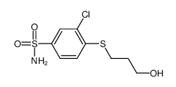 3-chloro-4-(3-hydroxypropylsulfanyl)benzenesulfonamide结构式