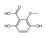 3,6-Dihydroxy-2-methoxybenzoic acid结构式