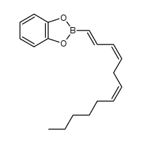 2-((1E,3Z,6Z)-dodeca-1,3,6-trien-1-yl)benzo[d][1,3,2]dioxaborole Structure