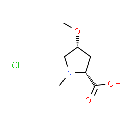 D-脯氨酸,4-甲氧基-1-甲基(4R)-盐酸盐结构式