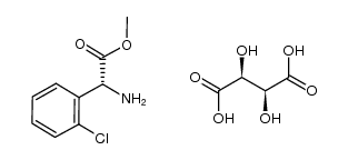 L-(+)-tartaric acid salt of α-amino-(2-chlorophenyl)acetic acid methyl ester结构式