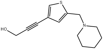 3-(5-(PIPERID-1-基甲基)噻吩-3-基)丙-2-炔-1-醇结构式