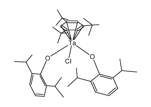 (2,6-diisopropylphenoxy)2Cl(tantalum)(η6-1,3,5-tri-tert-butylbenzene) Structure