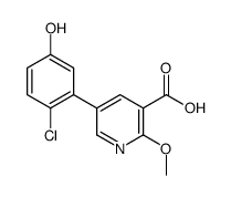 5-(2-chloro-5-hydroxyphenyl)-2-methoxypyridine-3-carboxylic acid结构式